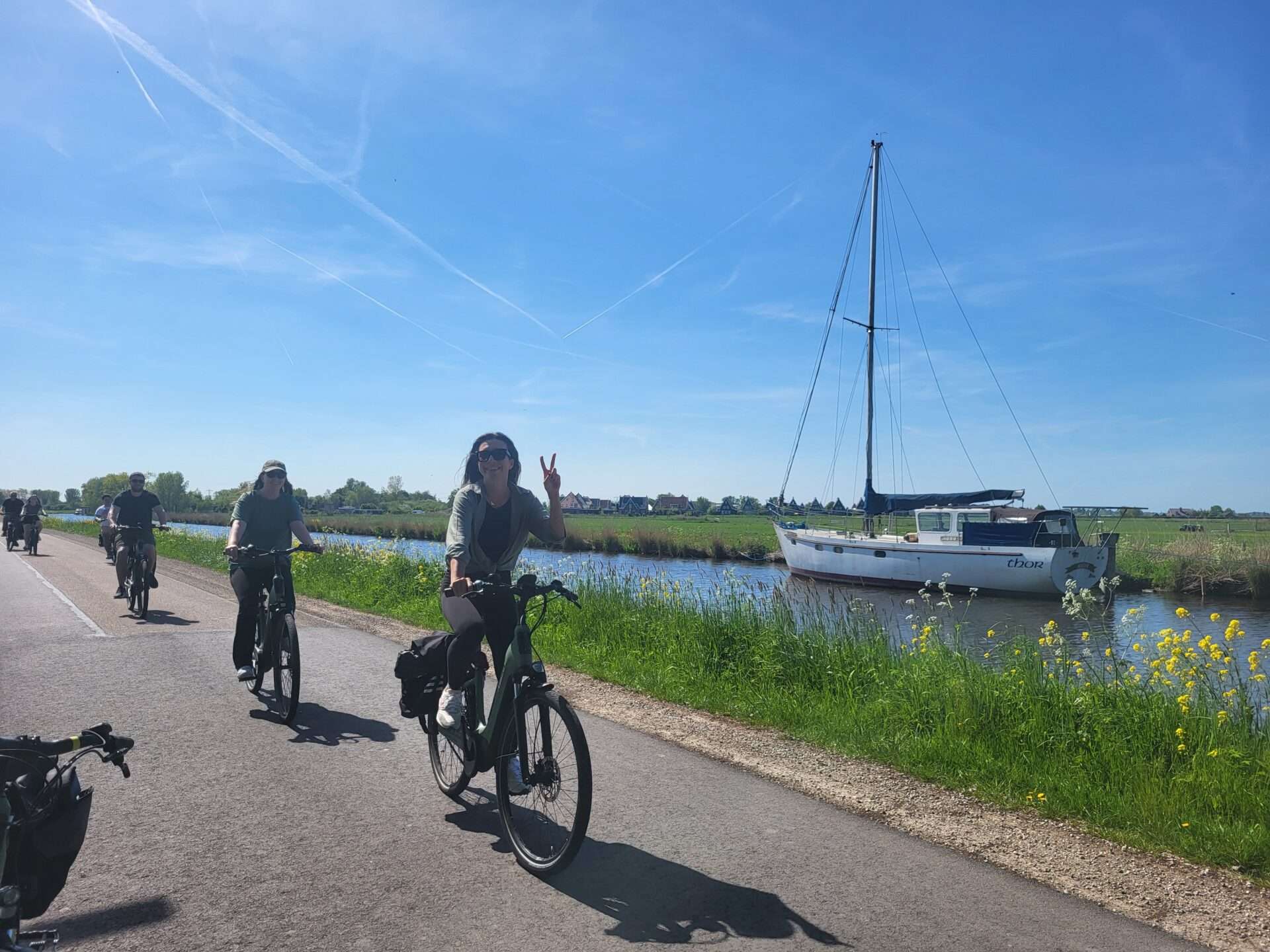 On the E-bike to Zaanse Schans