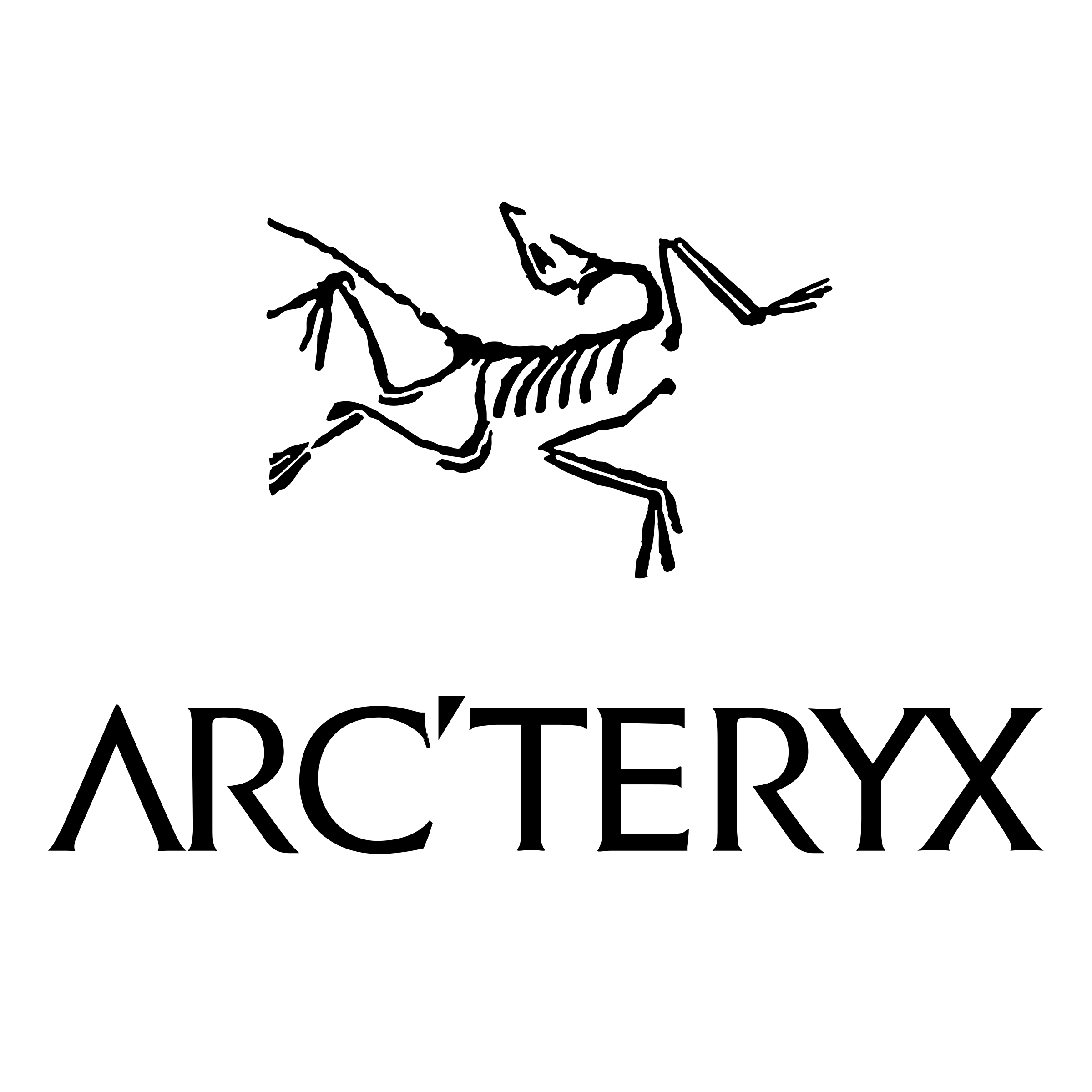 arc teryx logo black and white